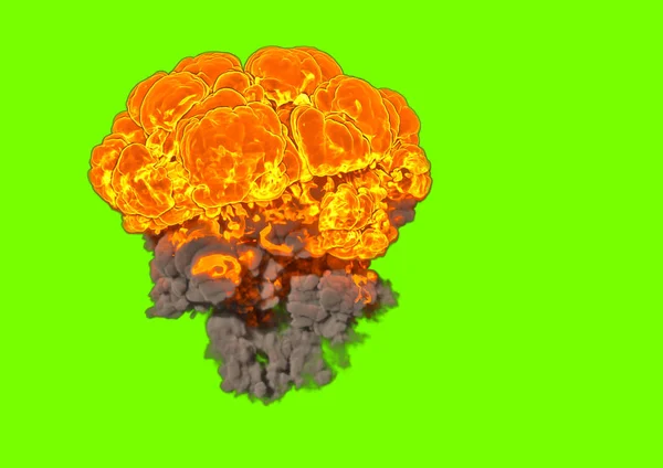 Explosión de bombas - renderizado 3D Imagen De Stock