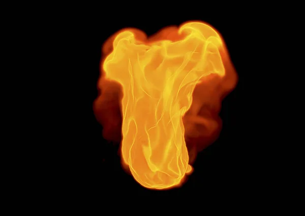 Пламя огня - 3D рендеринг Лицензионные Стоковые Фото