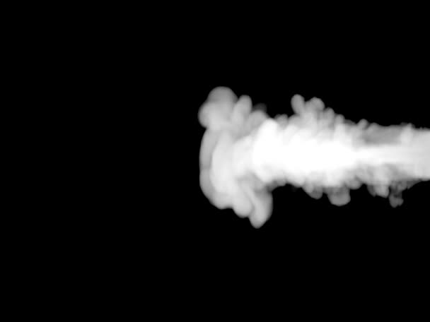 Flowing Smoke on Black - 3d Rendering - 3d illustration — Stock Video