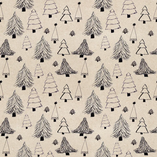 Pattern with Christmas trees — Stock Photo, Image