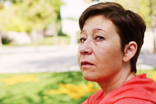 Portrait of beautiful 45 years old woman — Stock Photo, Image