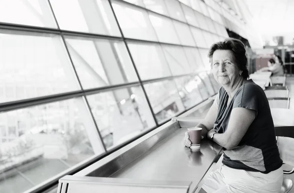 Portrait of beautiful 70 years old woman — Stock Photo, Image