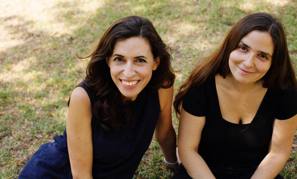 Portrait of two women outdoors