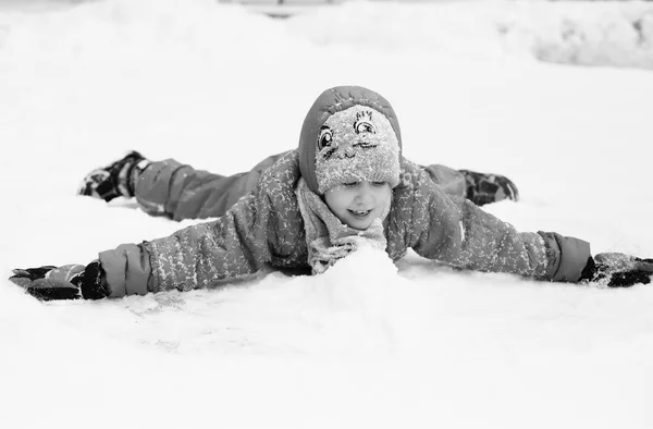 Ritratto Invernale Adorabile Bambina Anni All Aperto — Foto Stock