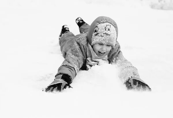 Ritratto Invernale Adorabile Bambina Anni All Aperto — Foto Stock