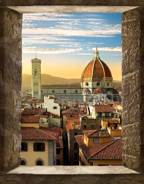 Florence vanuit venster — Stockfoto