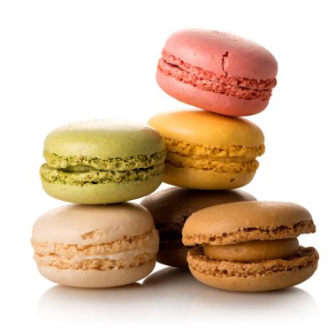 renkli Fransız macarons