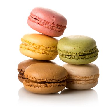 Tatlı macarons yığını