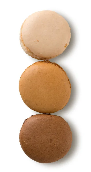 갈색 macarons 절연 — 스톡 사진
