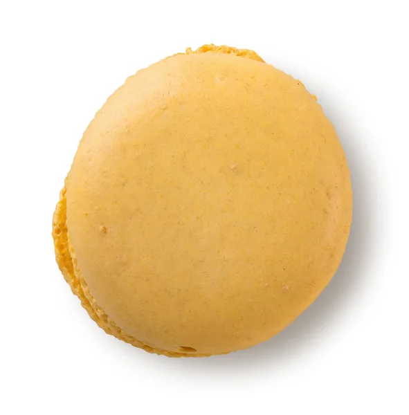 Yellow macaron isolated — Stock Photo, Image