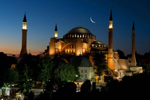 Hagia Sophia bei Nacht — Stockfoto