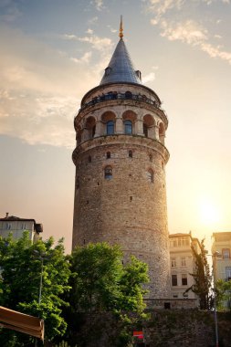 Gün batımında Galata Kulesi