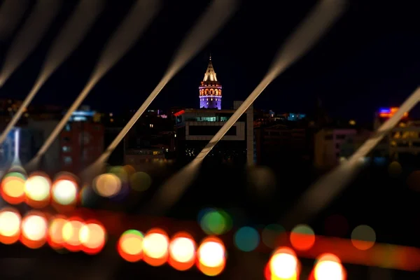 Galata Tower at Night — Stock Photo, Image