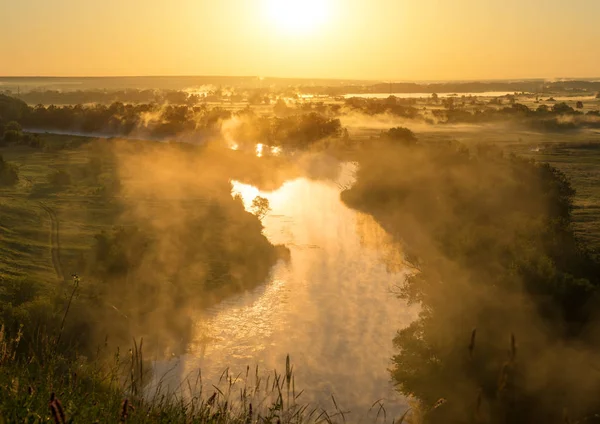 Aerial view on river — Stock Photo, Image