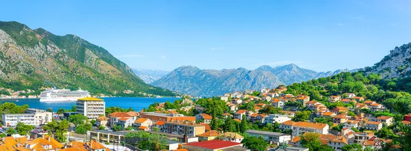 Widok z góry zatoki Kotor — Zdjęcie stockowe