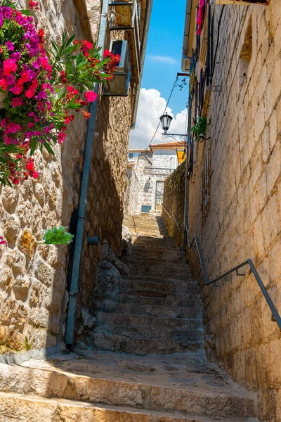 Street in Perast — Stock Photo, Image