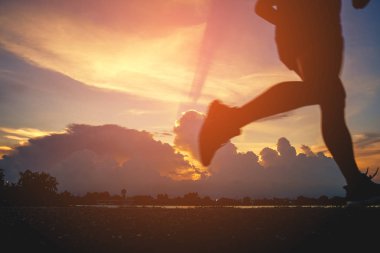 Runner's Feet, hareket bulanık runner closeup çekim runnin runner