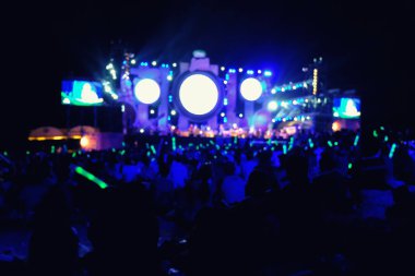 Ufuk eğlence konser aydınlatma sahnede, bulanık disko