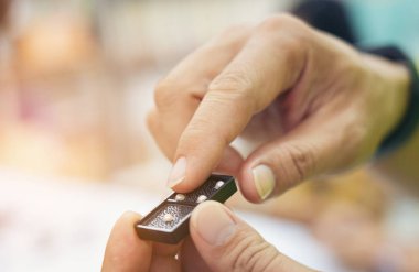 close up hand touch domino bulging play game hand strategy for b