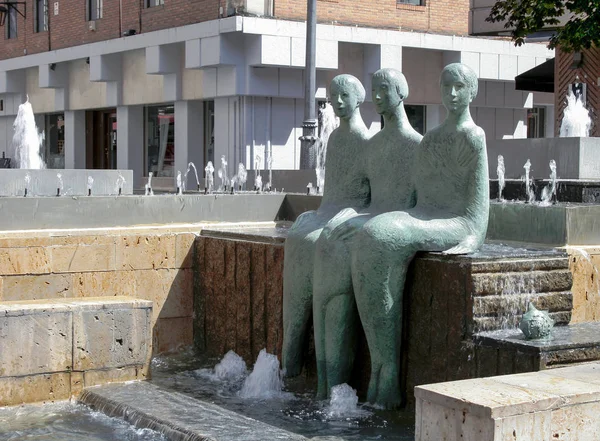 Fuente en Valladolid — Foto de Stock