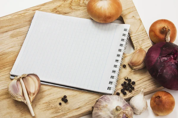 Notebook para nota culinária — Fotografia de Stock