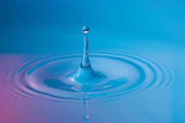 Su damlası suya düşüyor.