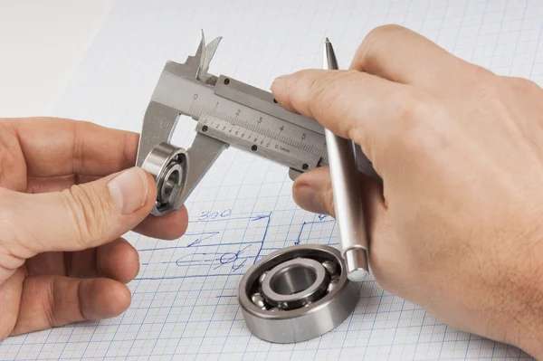 Desenhos de mecanismos e ferramentas — Fotografia de Stock