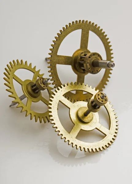 齿轮的旧时钟 — 图库照片