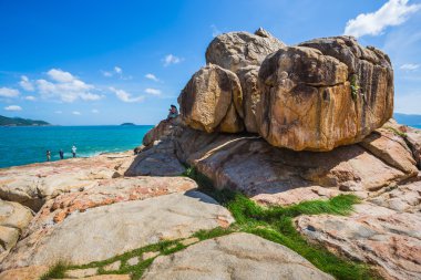 Tatlım Chong cape, Bahçe taş, Nha Trang, popüler turistik yerler. Vietnam