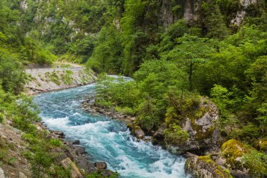 Abhazya içinde ile nehir manzara
