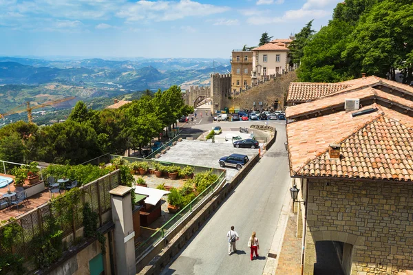 Landscape with roofs of houses — Stock Photo, Image