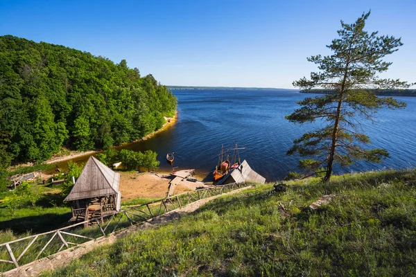 Old wooden Fort on a shore — Stock Photo, Image