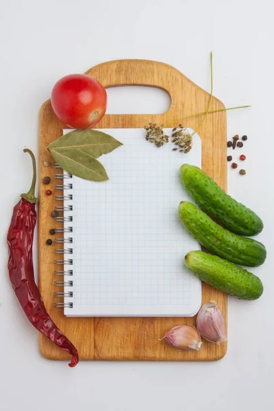 Caderno com receitas — Fotografia de Stock