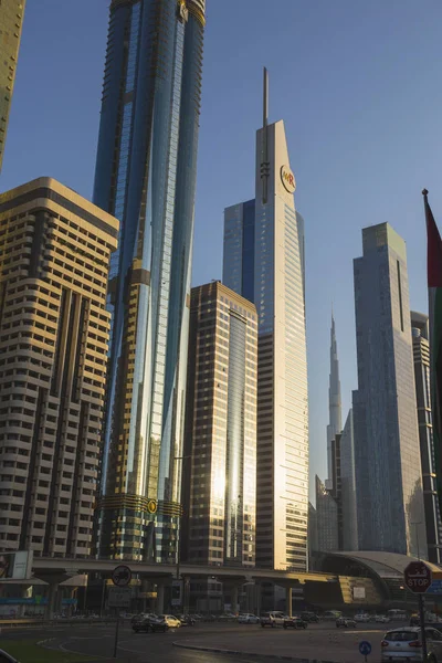 Modern skyscrapers, Sheikh zayed road — Stock Photo, Image