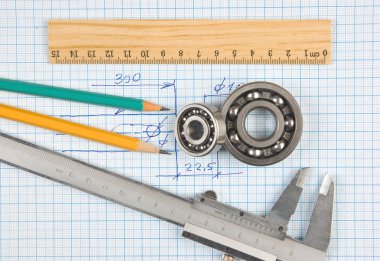 Çap pergeli, rulman ve Meydanı