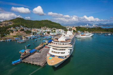 Nha Trang şehir, Vinpearl'ın teleferik görüntülendi