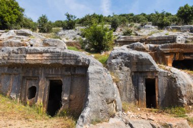 Demre kayalarda antik antik mezar. Türkiye