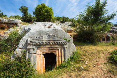 Demre kayalarda antik antik mezar. Türkiye