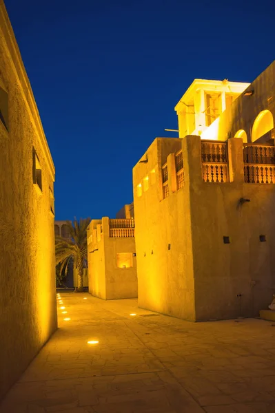 Arab Street Dans Vieux Quartier Dubaï Eau — Photo