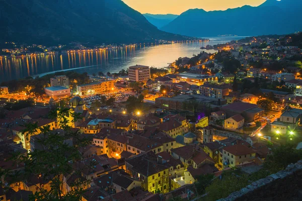 Montenegro Agosto 2017 Vista Dall Alto Della Baia Kotor Della — Foto Stock