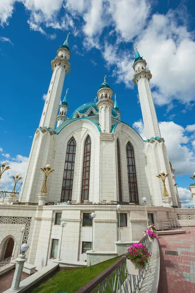 Rusya, Kazan, Kazan Kremlin mavi kubbeler ile 13 Ağustos 2017.Muslim Camii