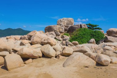 Tatlım Chong cape, Bahçe taş, Nha Trang, popüler turistik yerler. Vietnam