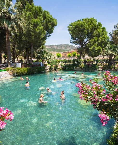 Pamukkale Turquía May 2017 Piscina Termal Cleopatra Pamukkale — Foto de Stock