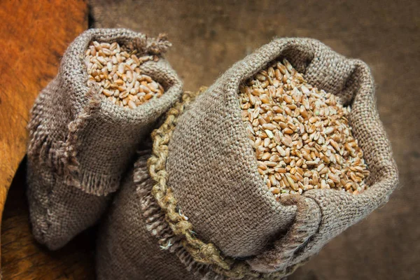 Still Life Sack Wheat Bakery — Stock Photo, Image