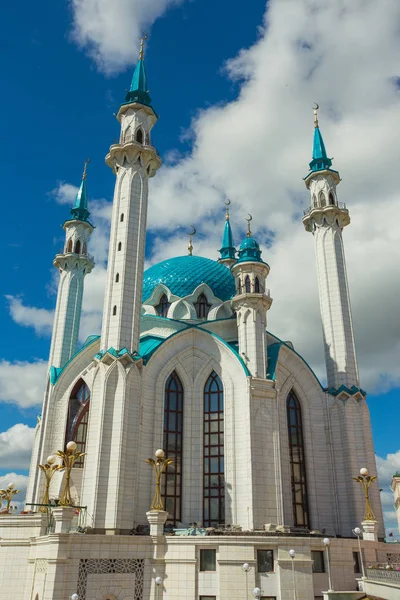 Russia Kazan August 2017 Muslim Mosque Blue Domes Kazan Kremlin — Stock Photo, Image