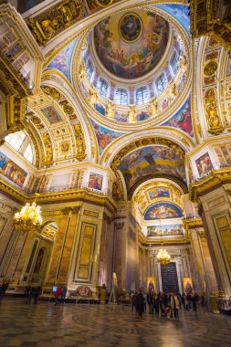 Rusya, St. Petersburg, Kasım, 12, 2117. İç ve kemerler St. Isaac's Katedrali