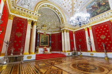 Rusya, St. Petersburg, 15 Kasım 2017. Hermitage Müzesi iç