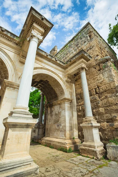View of Hadrian\'s Gate in old city of Antalya Turkey