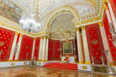 Rusya, St. Petersburg, 15 Kasım 2017. Hermitage Müzesi iç