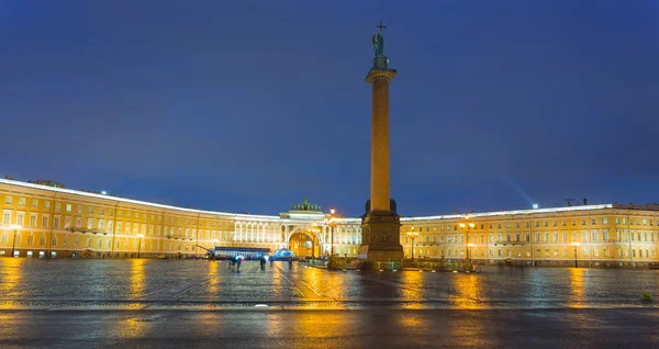 Russland November 2017 Blick Auf Den Palastplatz Petersburg Bei Nacht — Stockfoto